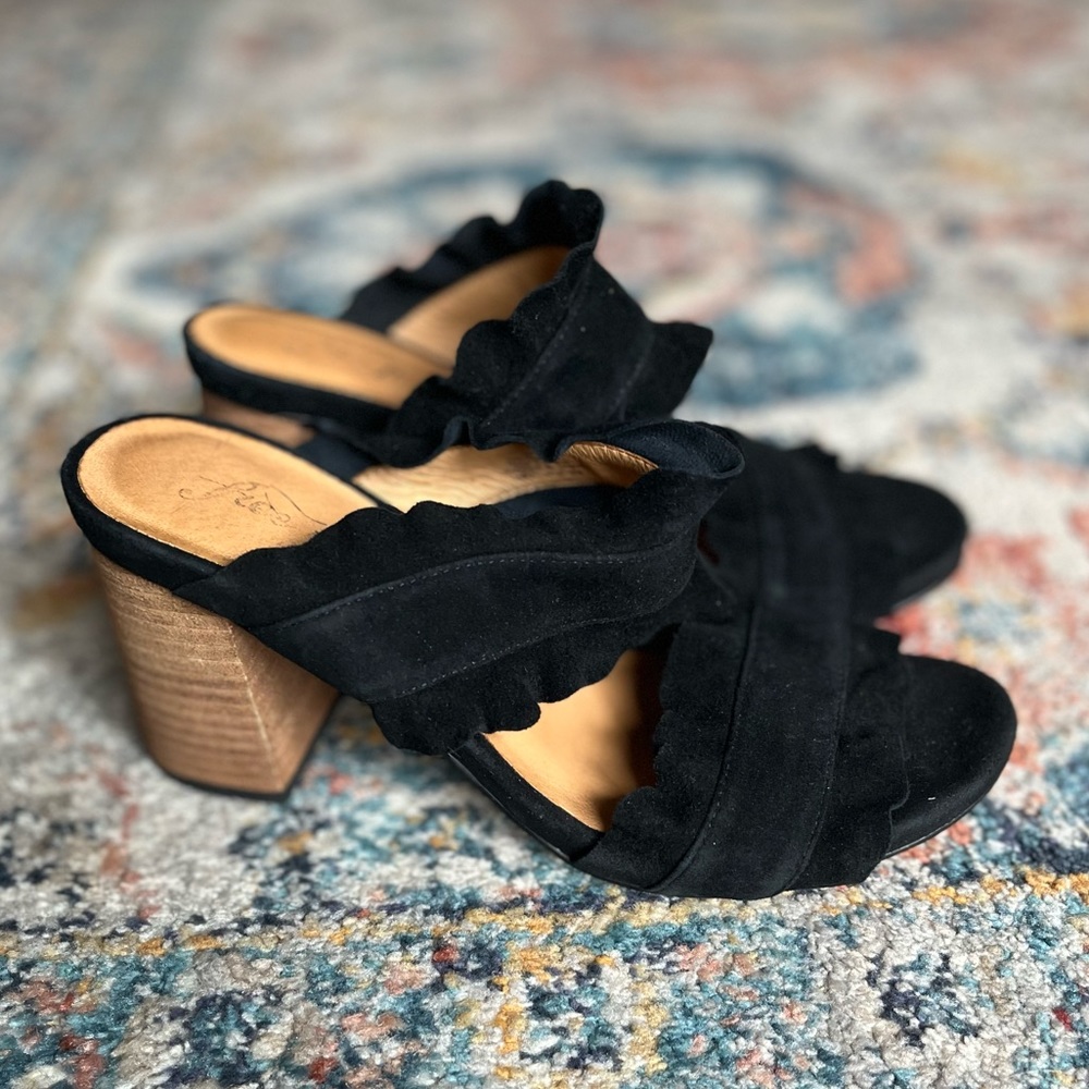 Free People Strappy Block Heel Mules, Size 37/7M
